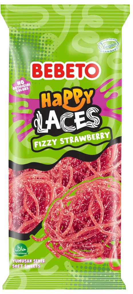 Happy Laces - Fizzy Fraises 140g
