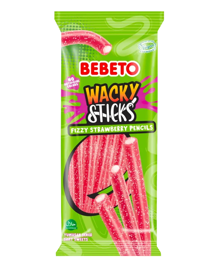 Wacky Sticks - Fizzy Strawberry Pencils 140g - VD